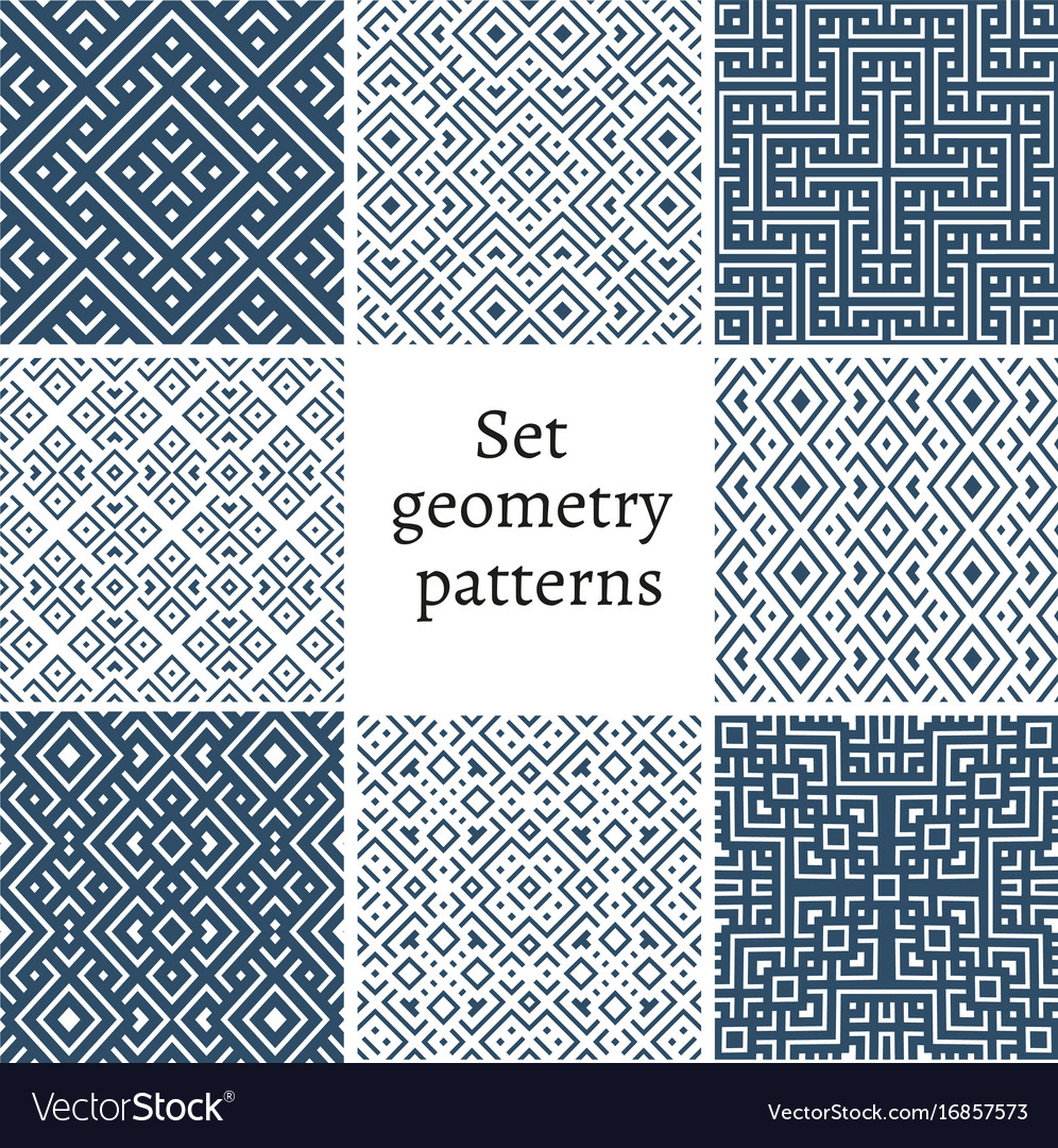 Set of ornamental patterns for backgrounds