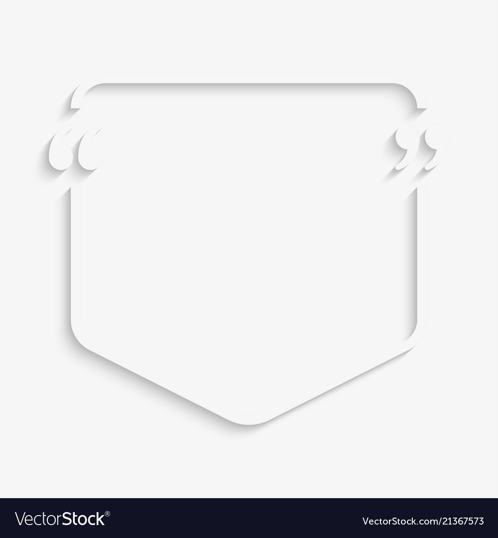 Speech bubble quote text bracket vector image Speech bubble quote text bracket