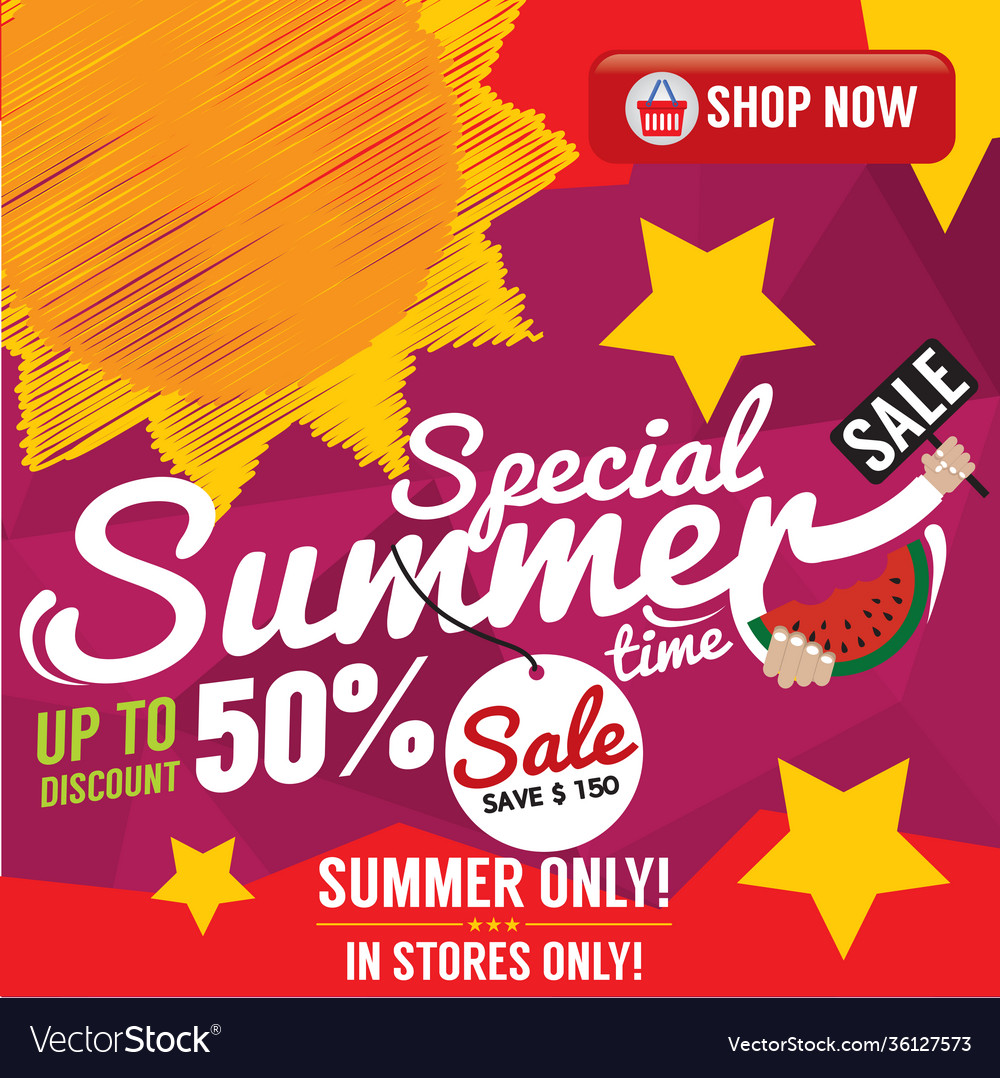 Summer sale banner 5000x5000 pixel