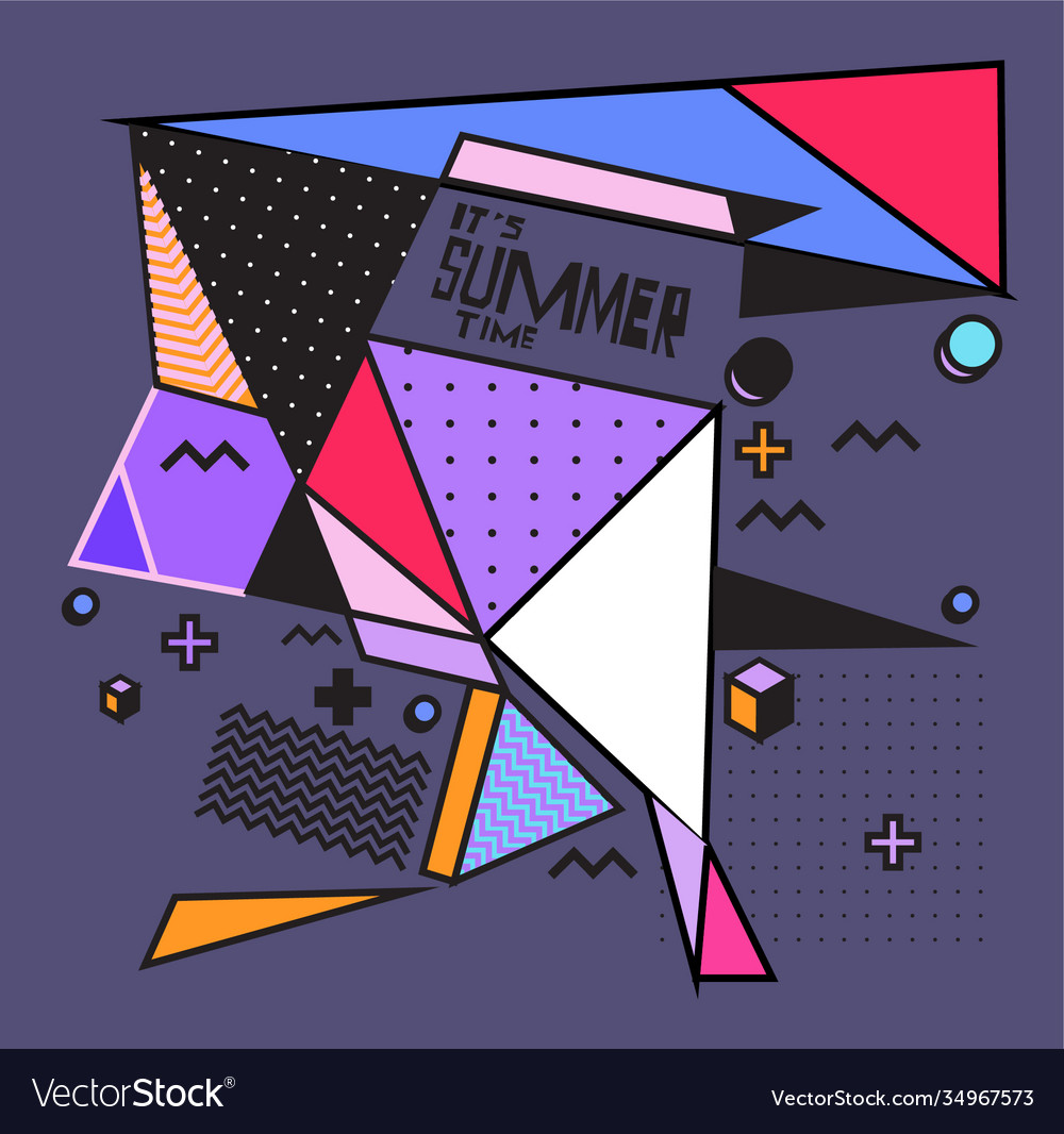 Triangle geometric forms for summer design event
