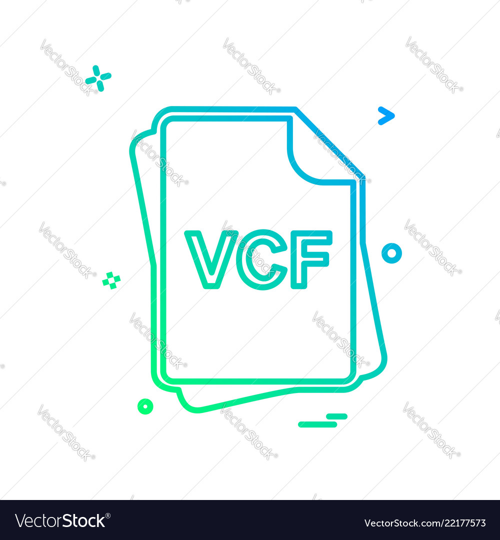 Vcf file type icon design