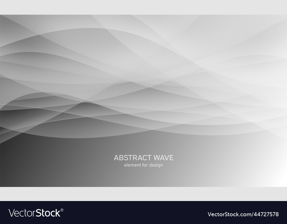 Abstract black background with smooth gray lines