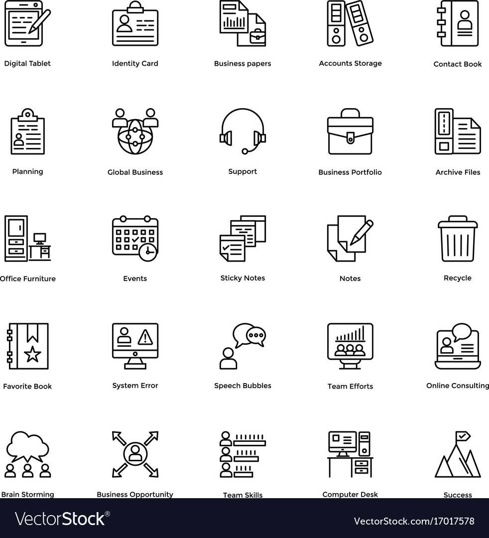 Business and finance line icons 2