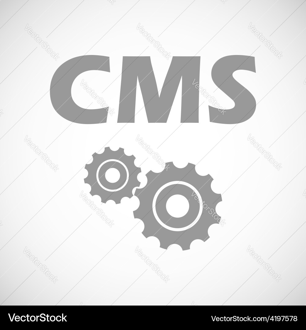 Cms black icon Royalty Free Vector Image - VectorStock