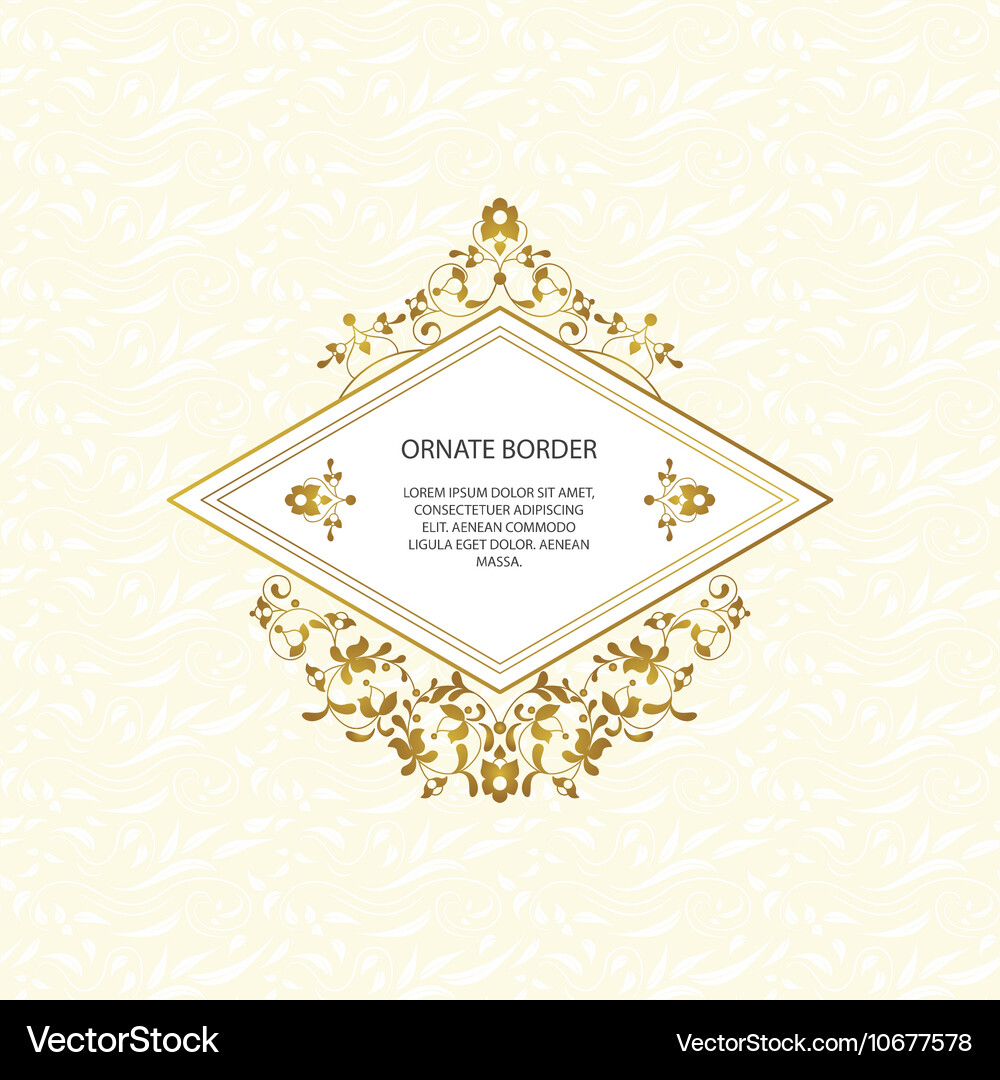 Decorative frame elegant element Royalty Free Vector Image