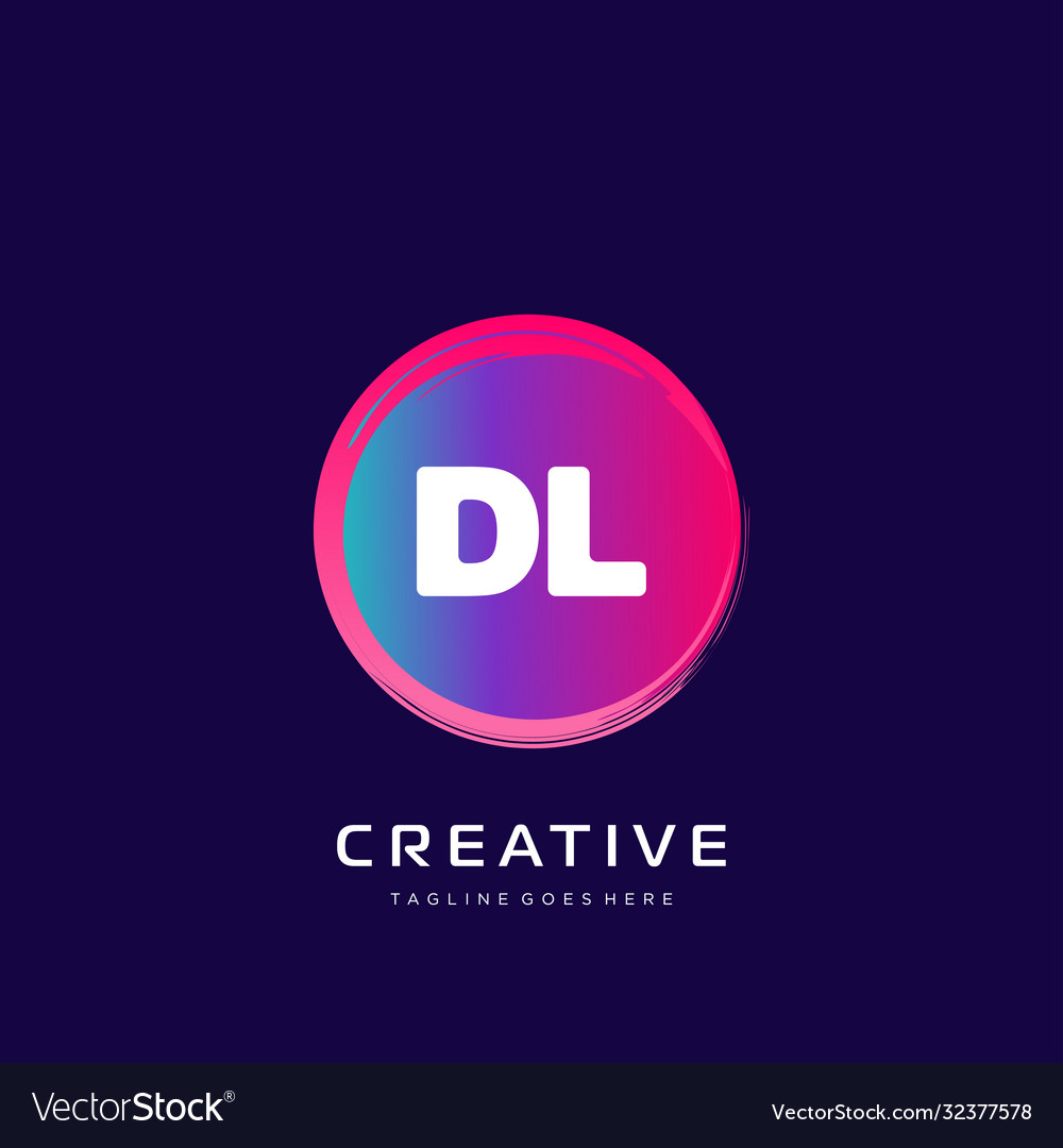 Dl initial logo with colorful template Vector Image Dl initial logo with colorful template