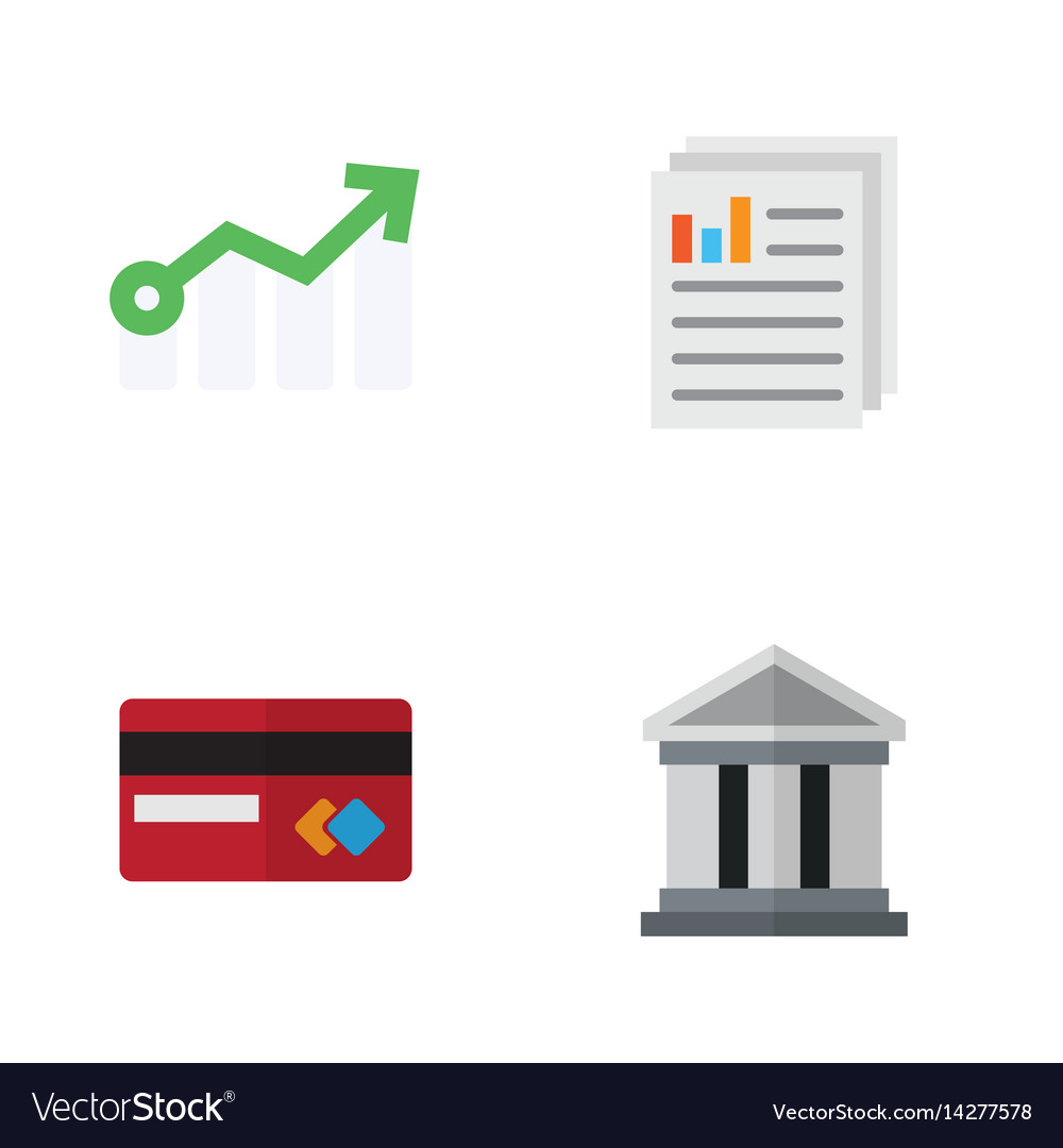 Flaches Exchequer-Set der Belegwachstumsbank