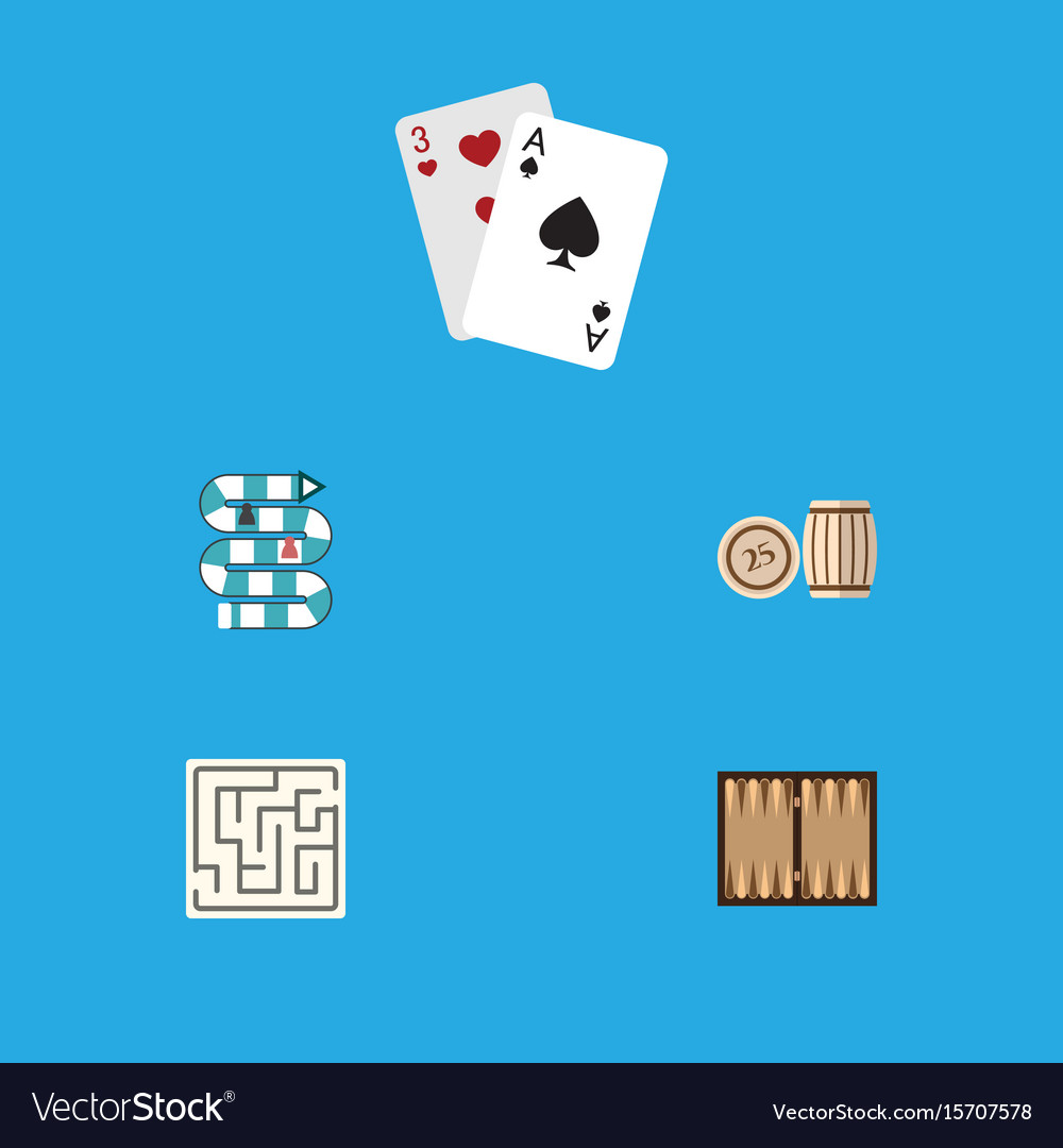 Flat icon play set of dice multiplayer lottery