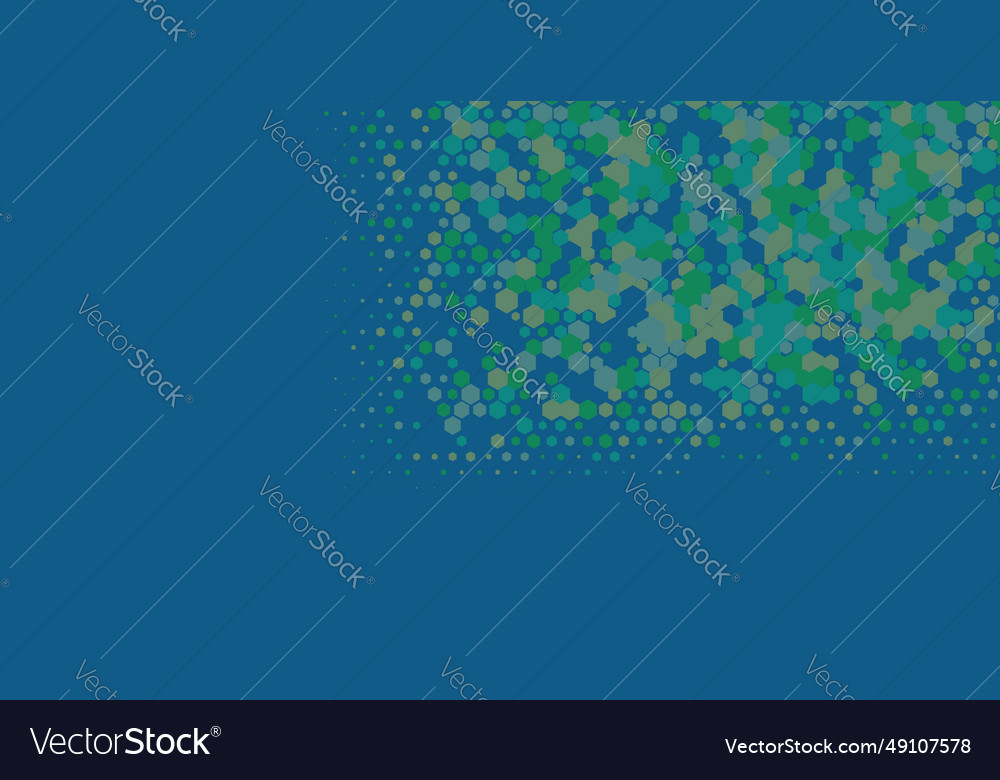 Geometric multi size hexagon with color