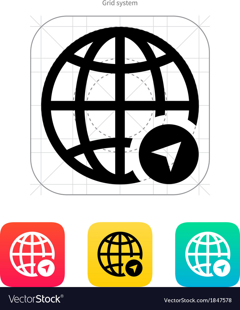 Globe navigation icon