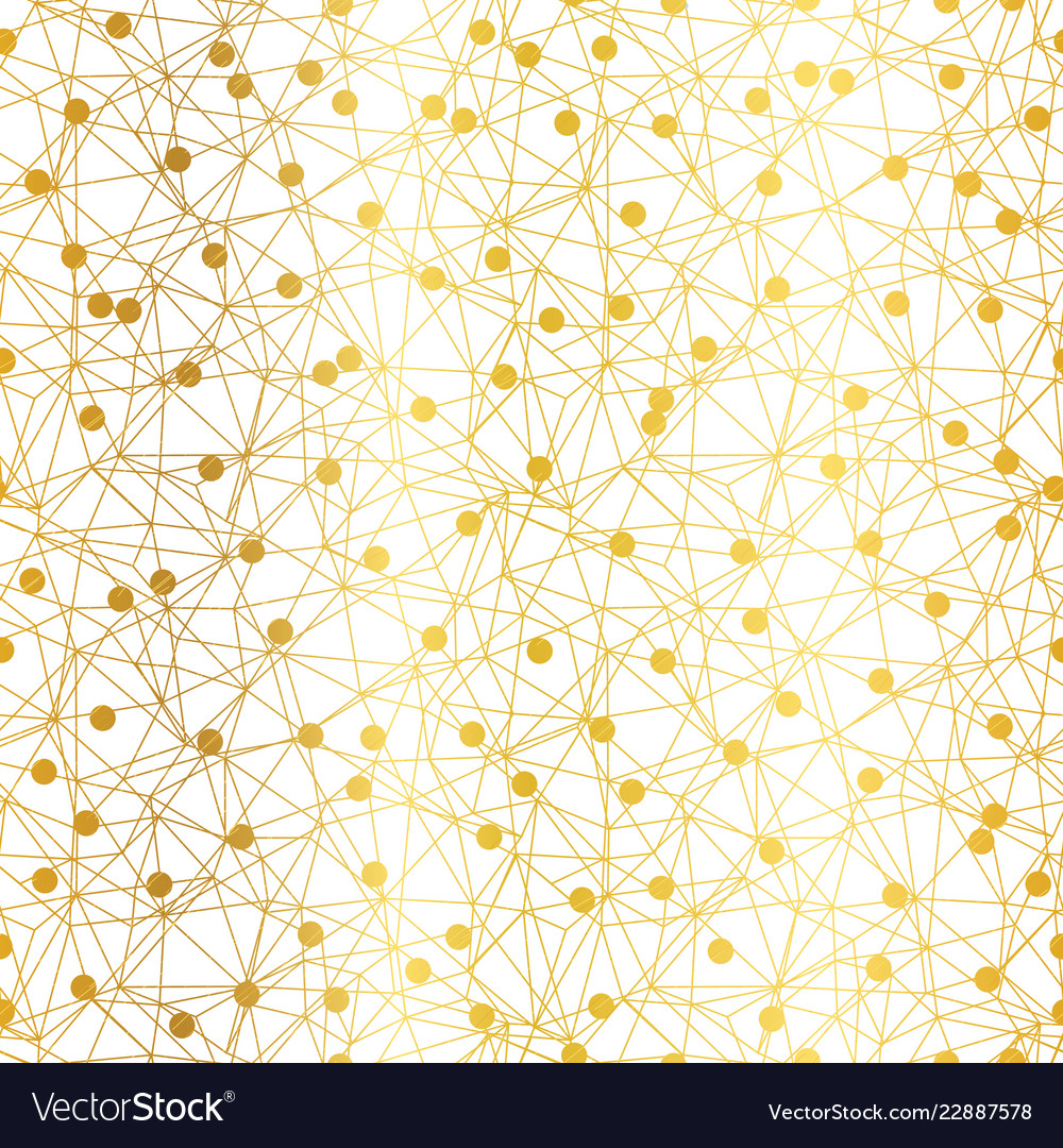 Golden Dots Network Pattern