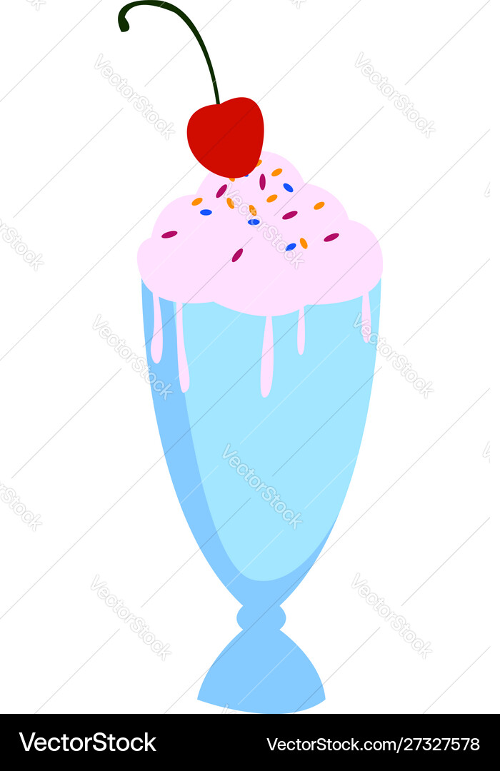 Milkshake on white background Royalty Free Vector Image