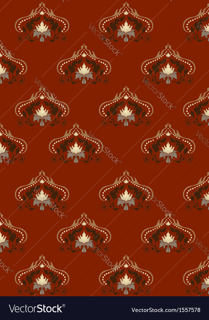 Red background with old classic pattern