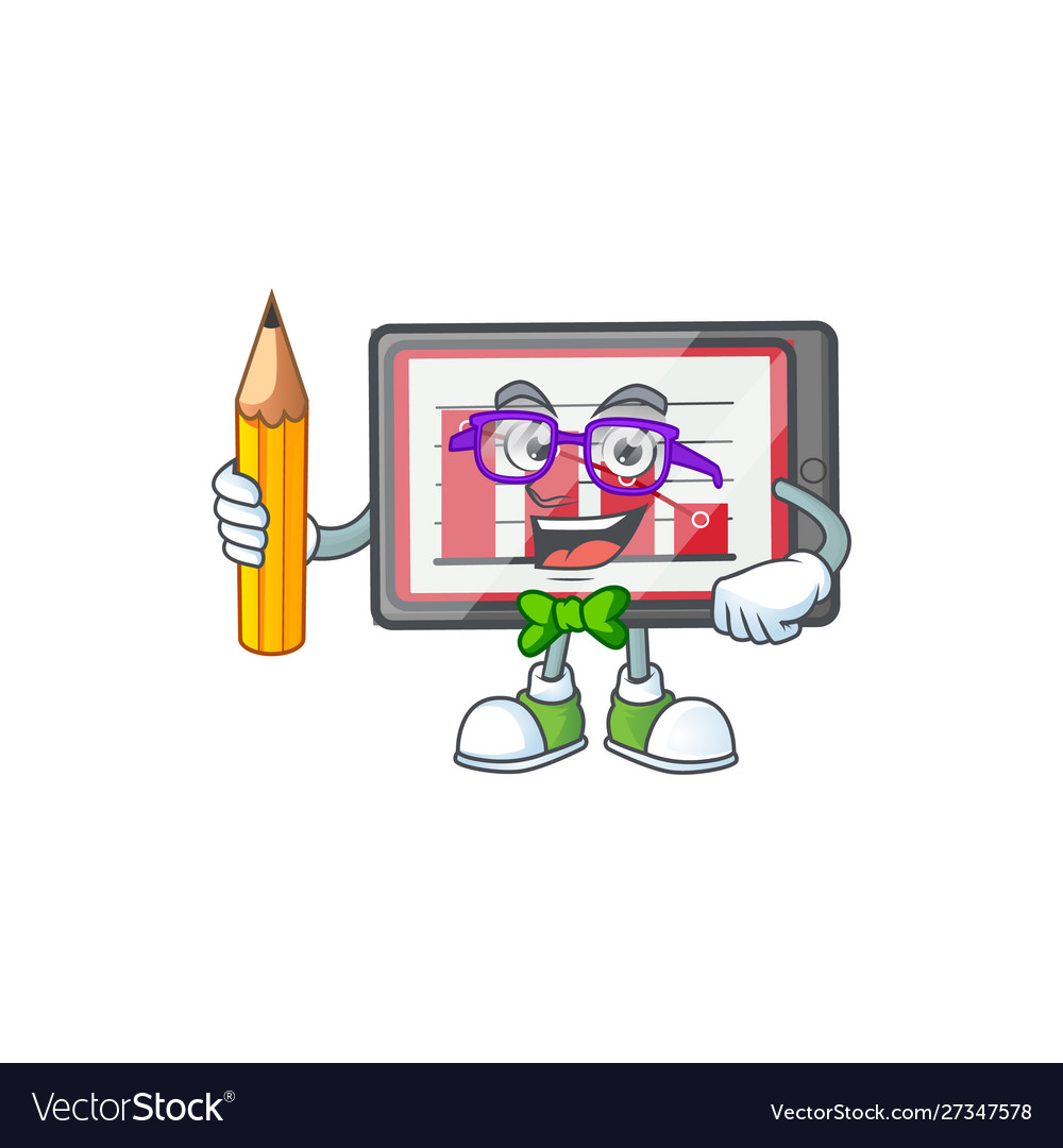 Student down chart horizontal table in cartoon Vector Image Student down chart horizontal table in cartoon