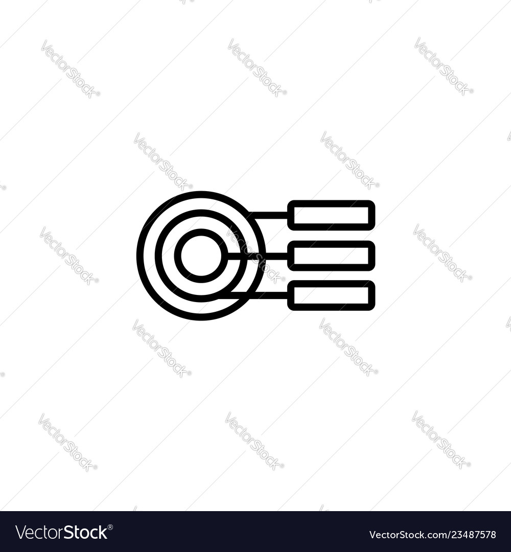 Web line icon round diagrams business graph vector image Web line icon round diagrams business graph