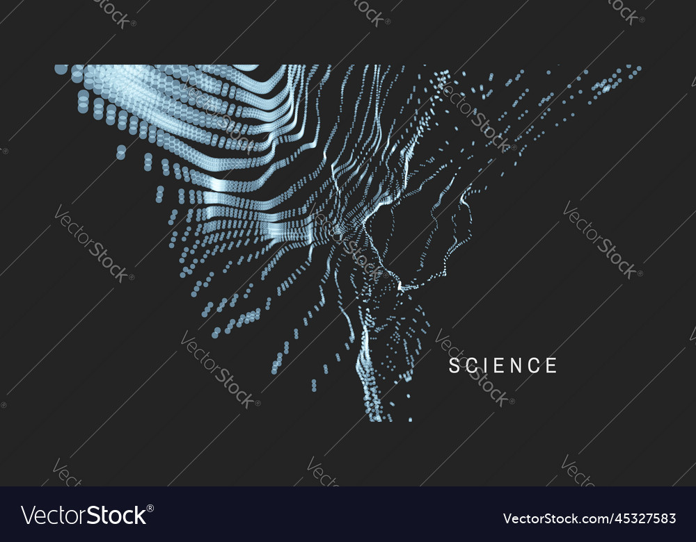 Abstract background with dynamic particles vector image Abstract background with dynamic particles