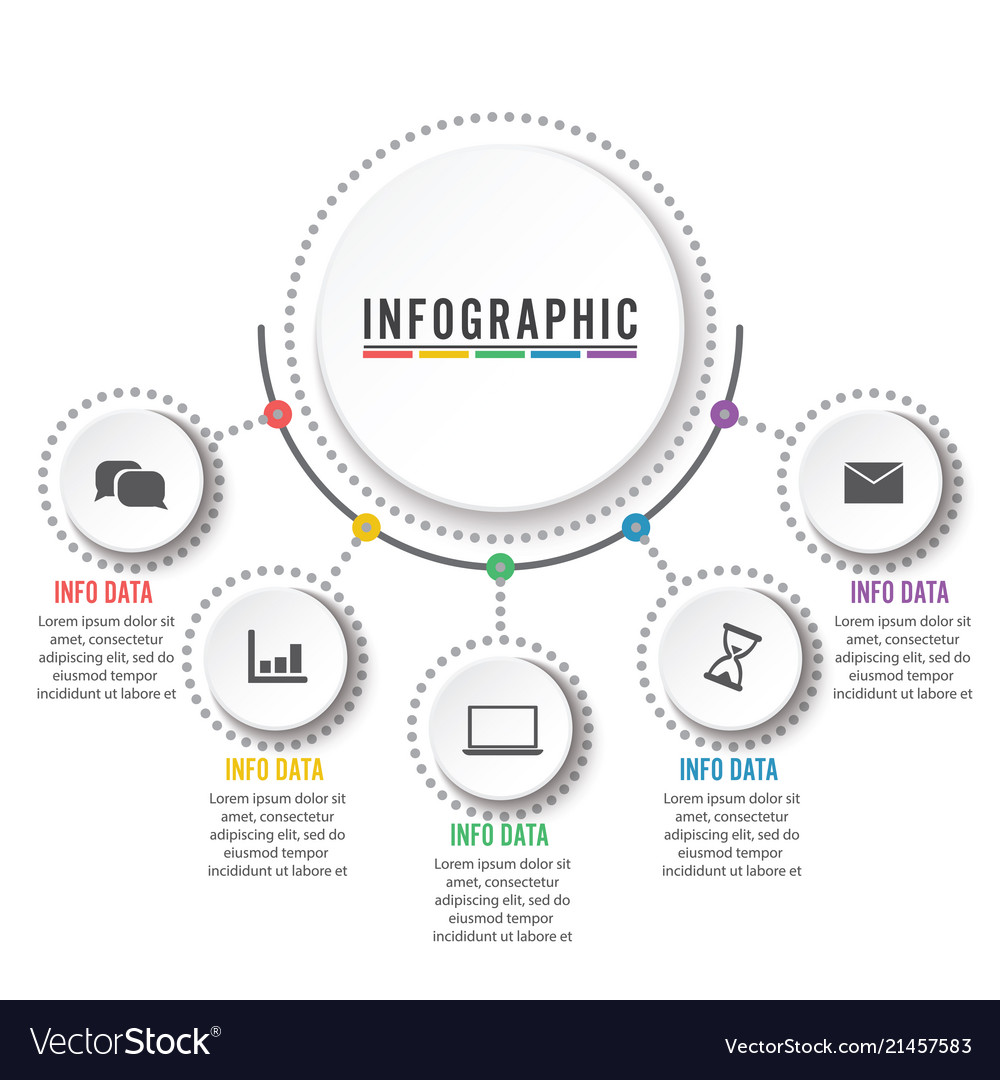 Abstract infographics number options template Vector Image