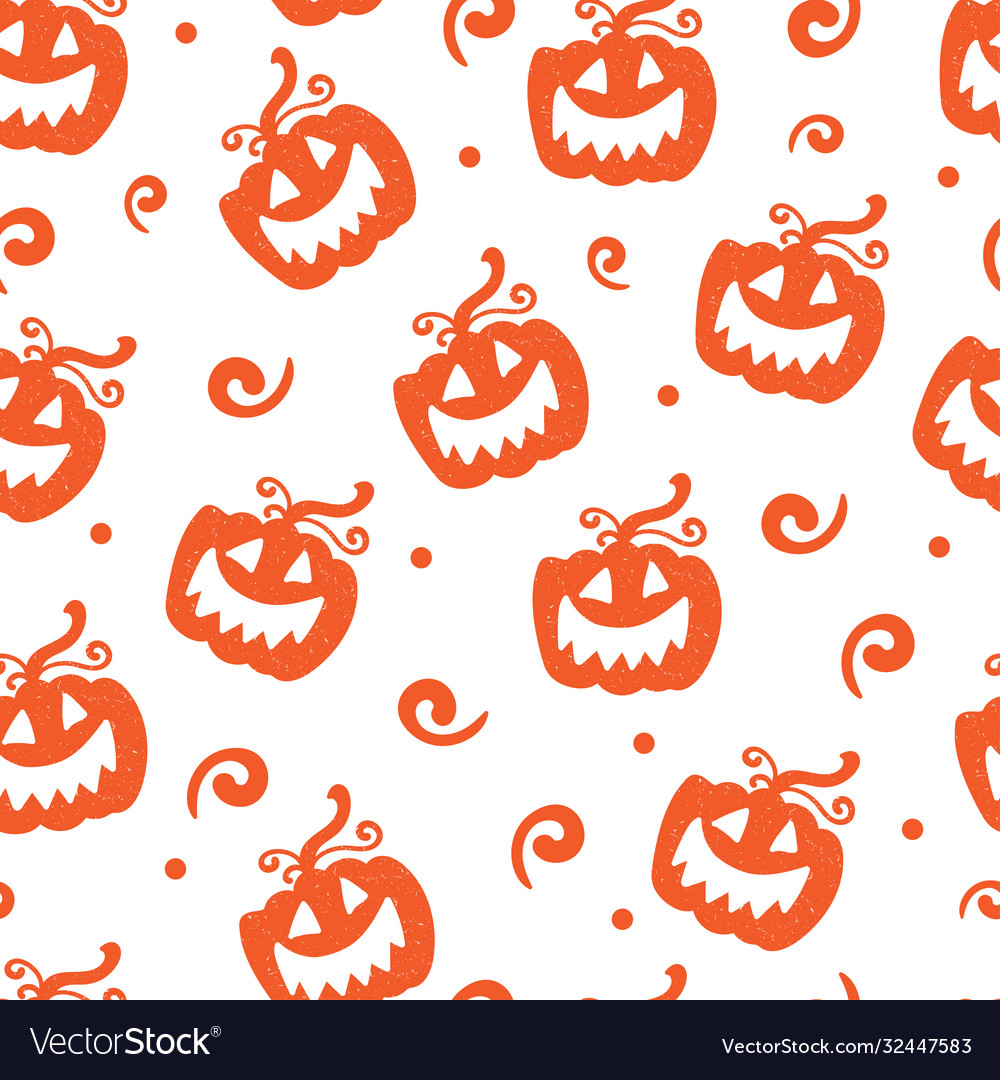 Art seamless pattern for happy halloween vector image Art seamless pattern for happy halloween