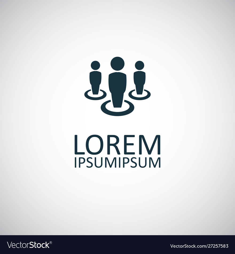 Business team icon for web and ui on white