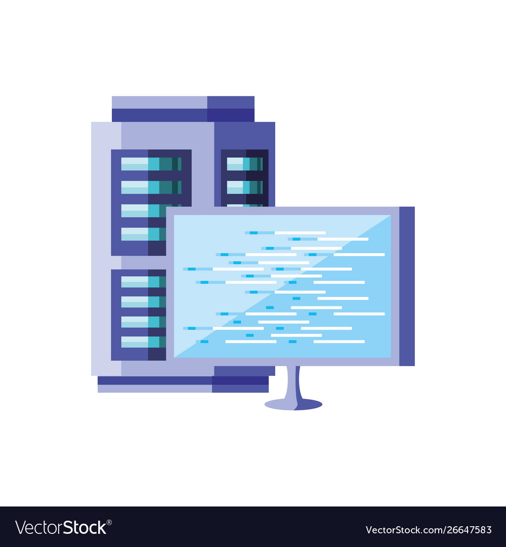 Data center with monitor computer