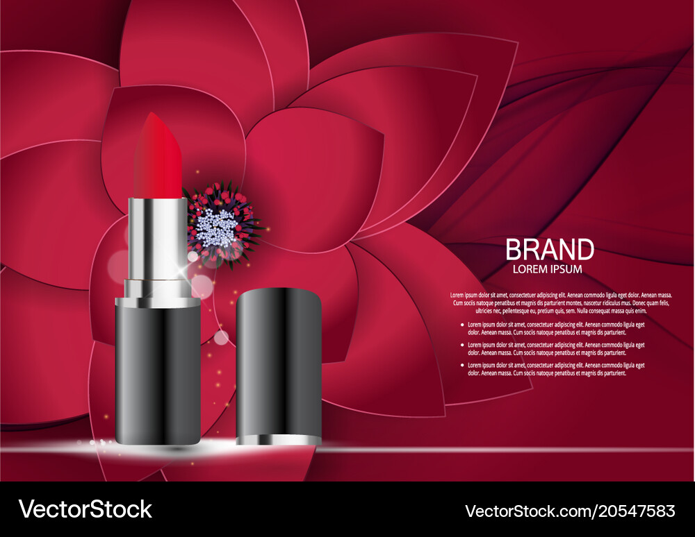 Design cosmetics product lipstick template for ads
