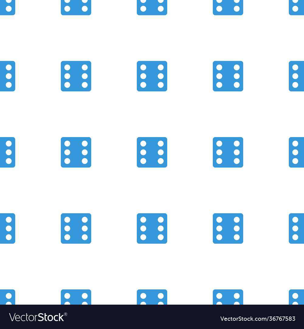 Dice icon pattern seamless white background