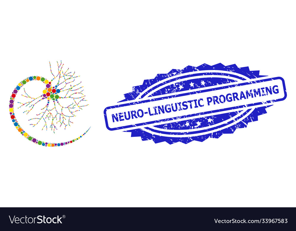 Distress neuro-linguistic programming stamp seal vector image Distress neuro-linguistic programming stamp seal