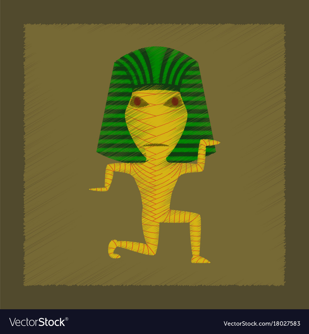 Flat shading style icon mummy halloween monster