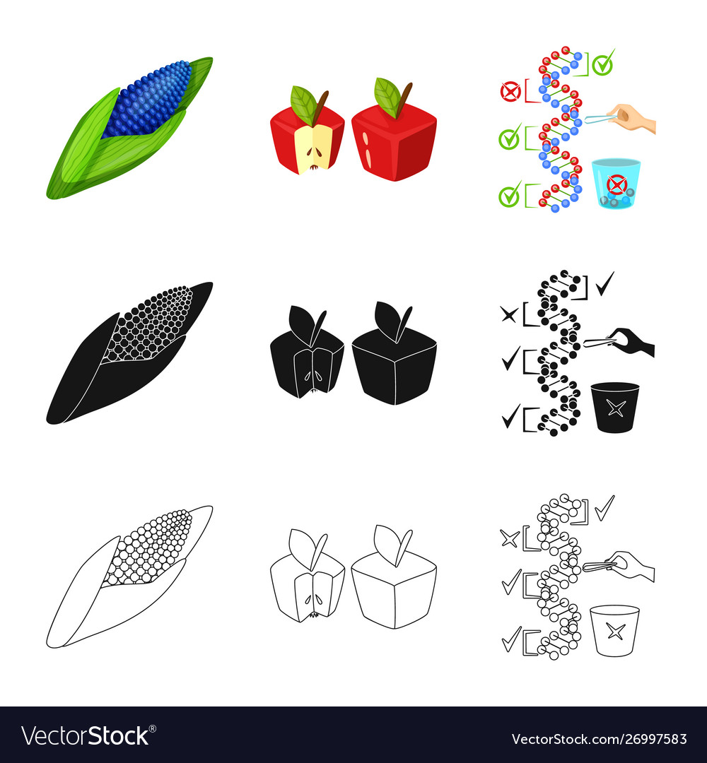 Isolated object test and synthetic symbol set vector image Isolated object test and synthetic symbol set