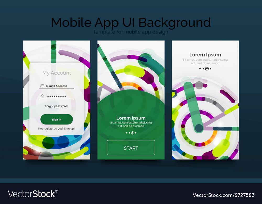 Mobile background ui Royalty Free Vector Image