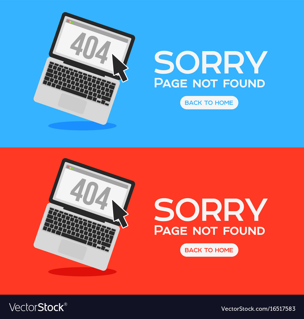 Page with a 404 error