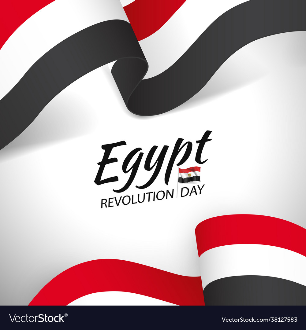 Revolution day egypt Royalty Free Vector Image