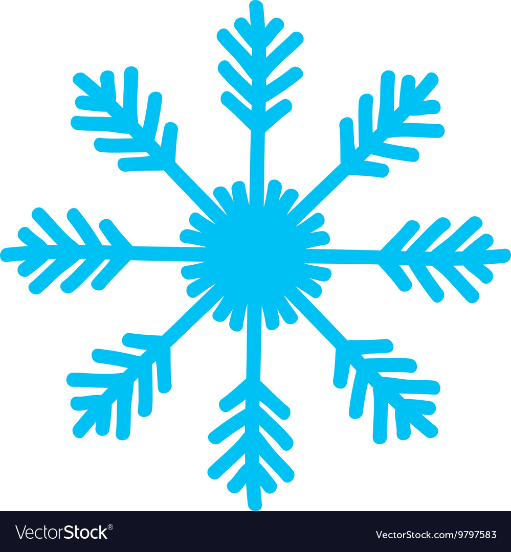 Snowflake icon winter design graphic