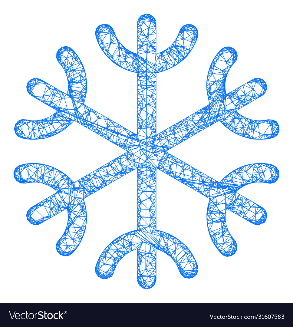 Web net snowflake icon vector image Web net snowflake icon
