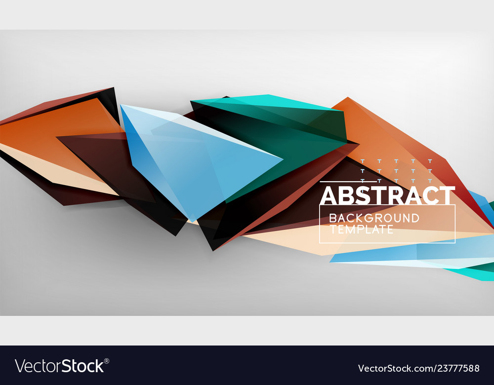 3d geometric triangular shapes abstract background Vector Image 3d geometric triangular shapes abstract background