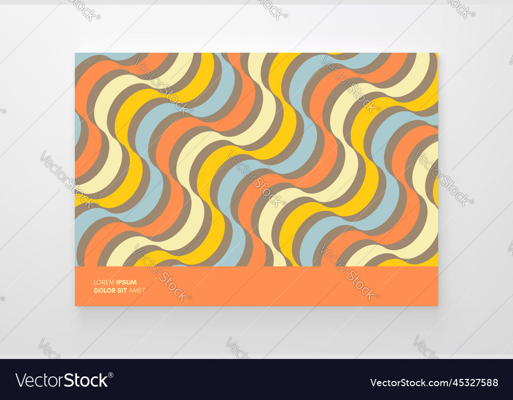 Abstract dynamic template with wavy curved vector image Abstract dynamic template with wavy curved