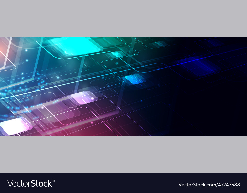 Abstract futuristic fade computer technology vector image Abstract futuristic fade computer technology