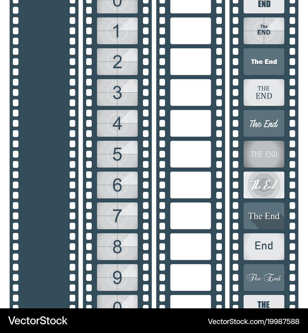 Cinema Countdown Timer Royalty Free Vector Image