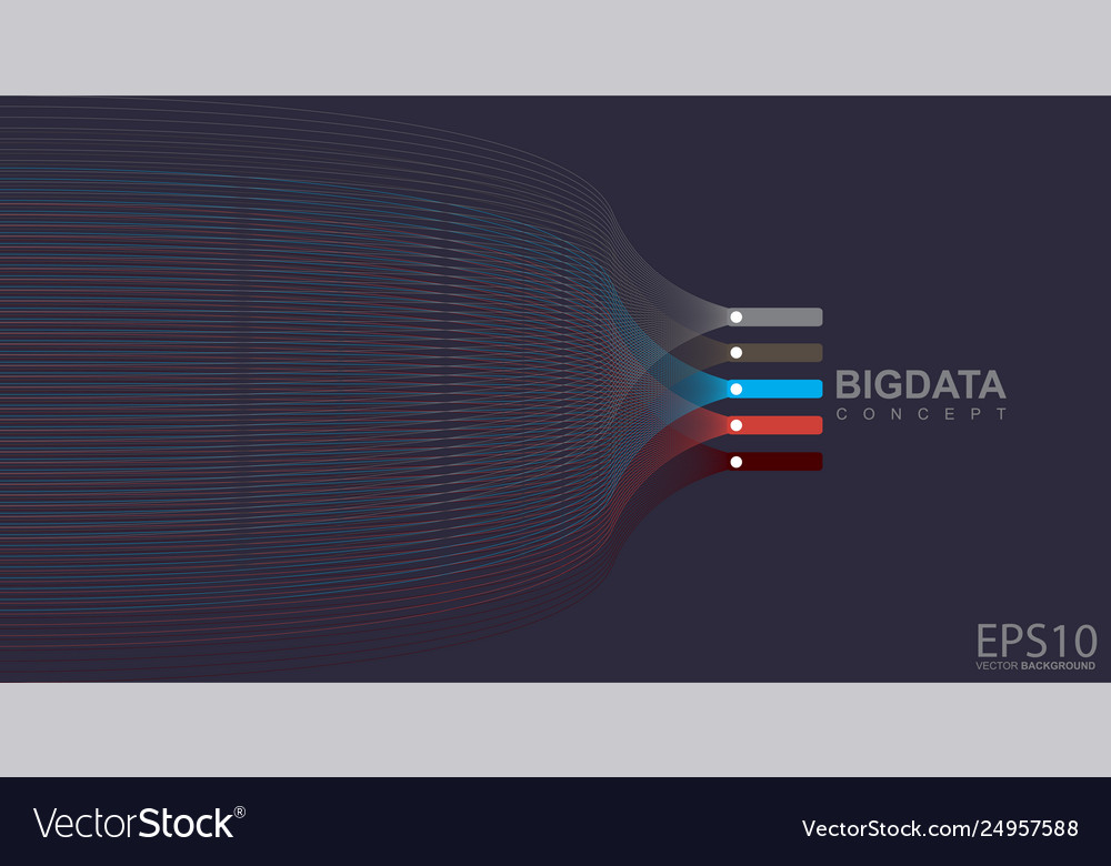 Colorful line pattern background big data concept vector image Colorful line pattern background big data concept