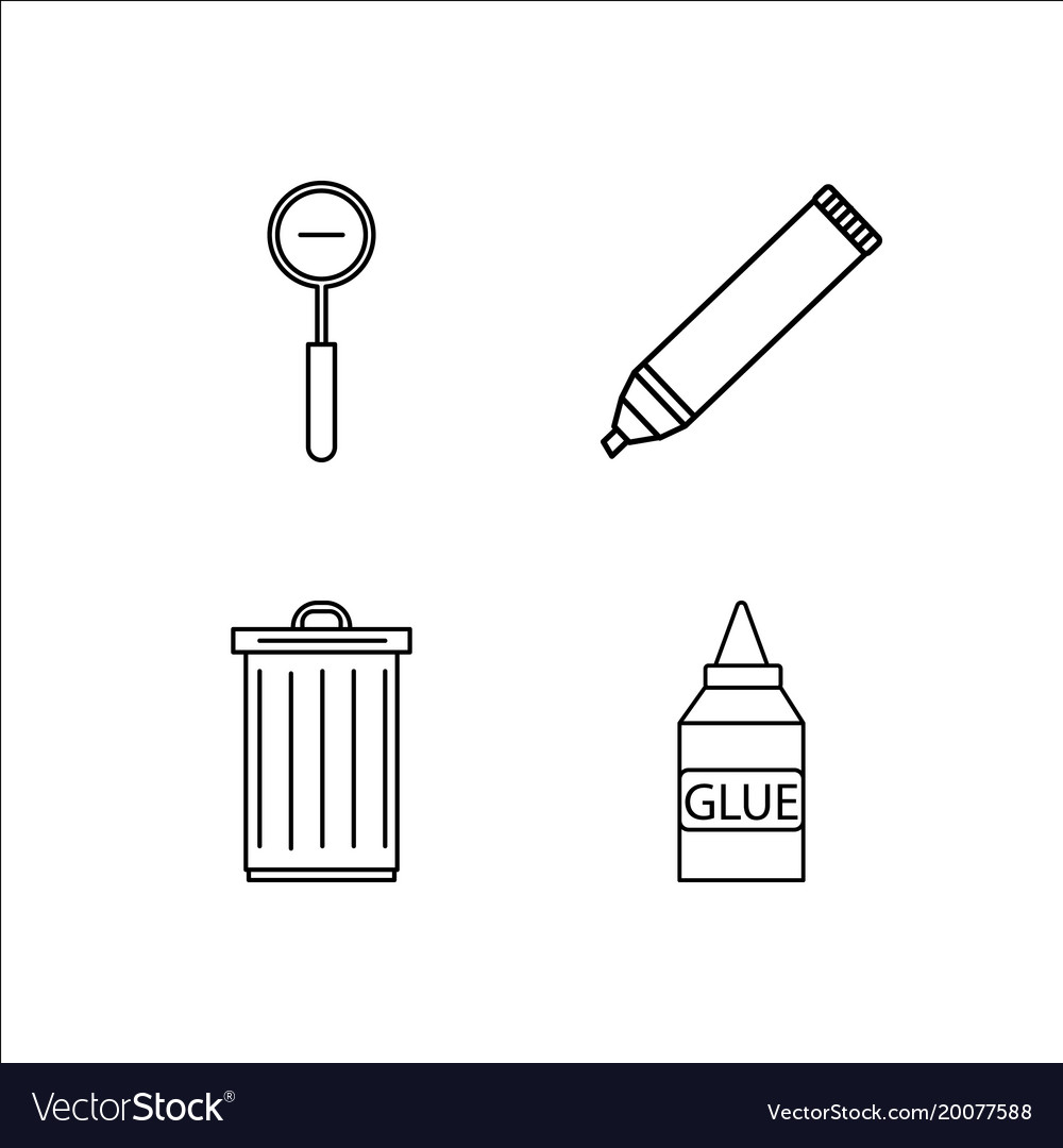 Design and studio simple linear icon setsimple