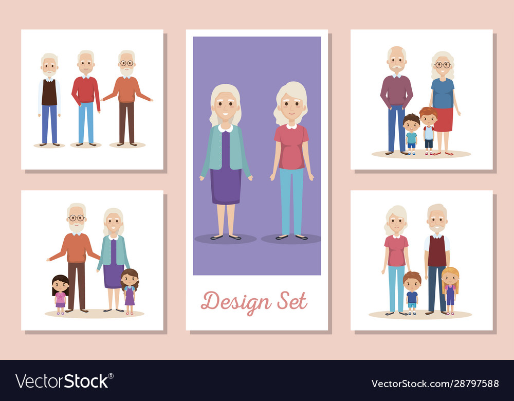 Designs set scenes grandparents