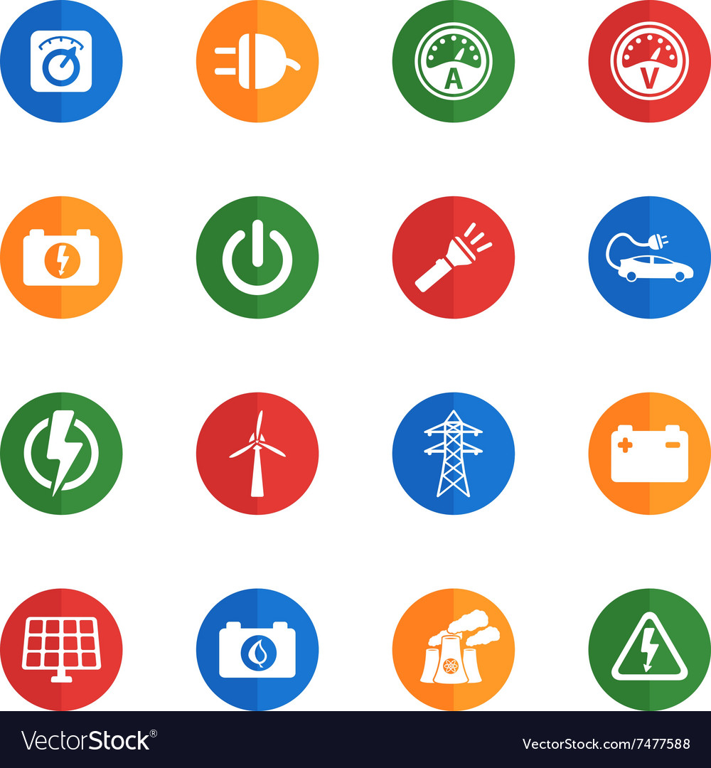 Electricity simply icons