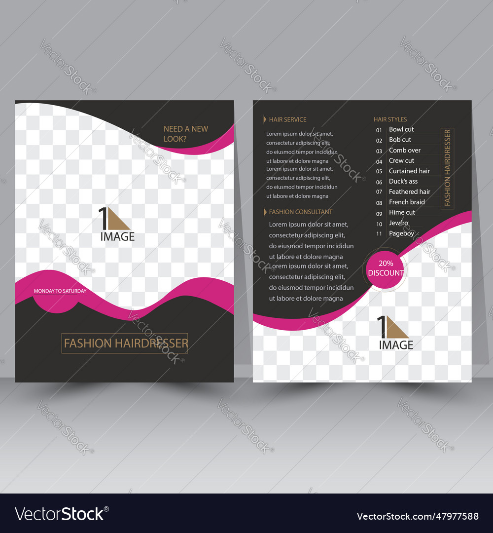 Fashion flyer template layout design