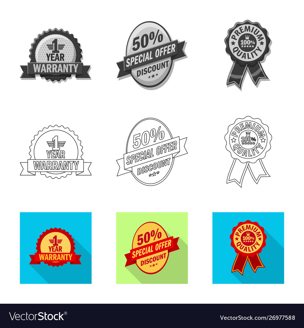Isolated object emblem and badge icon set