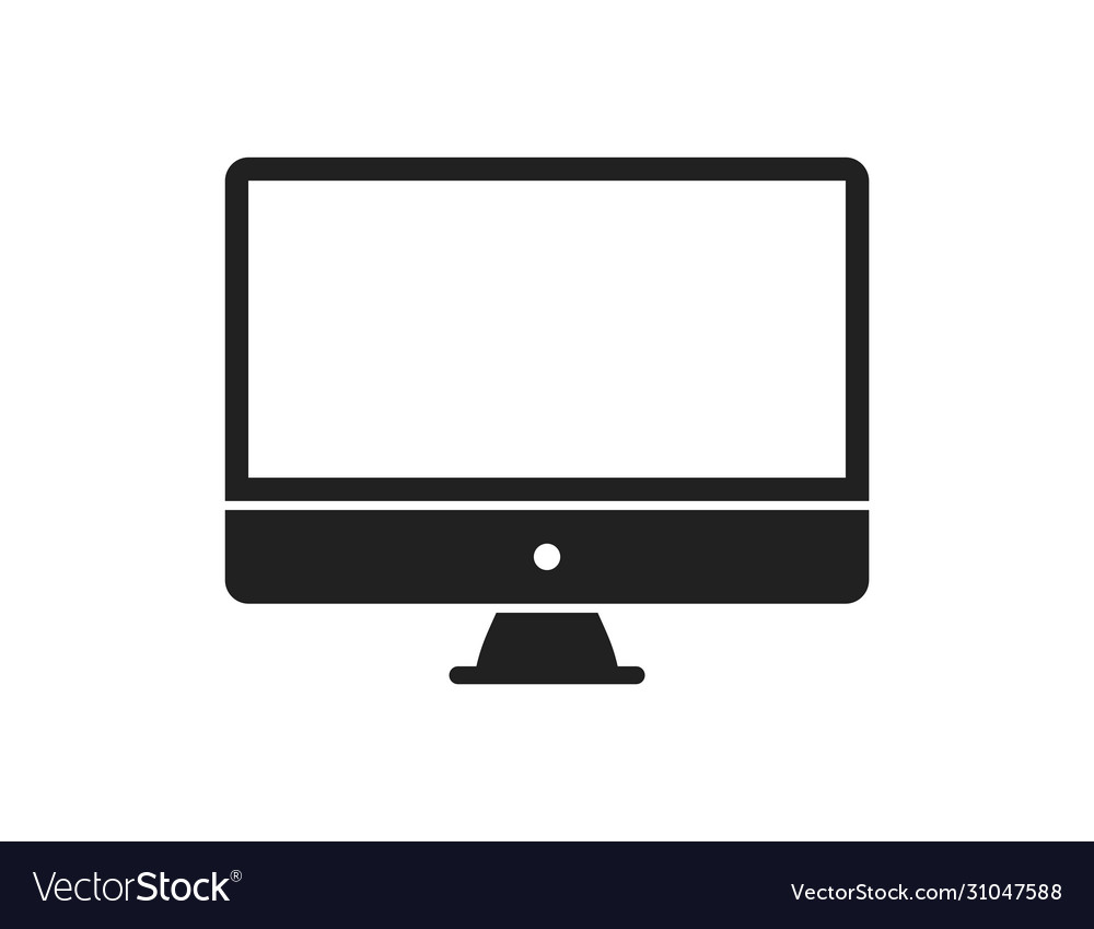 Modern Computer Icon - Isolated