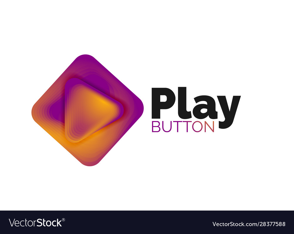 Play arrow or download button icon minimal Vector Image Play arrow or download button icon minimal