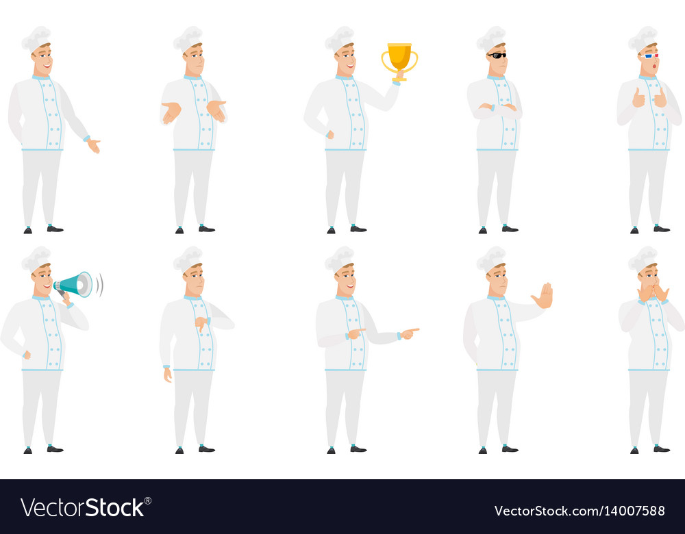 Set of with chef characters