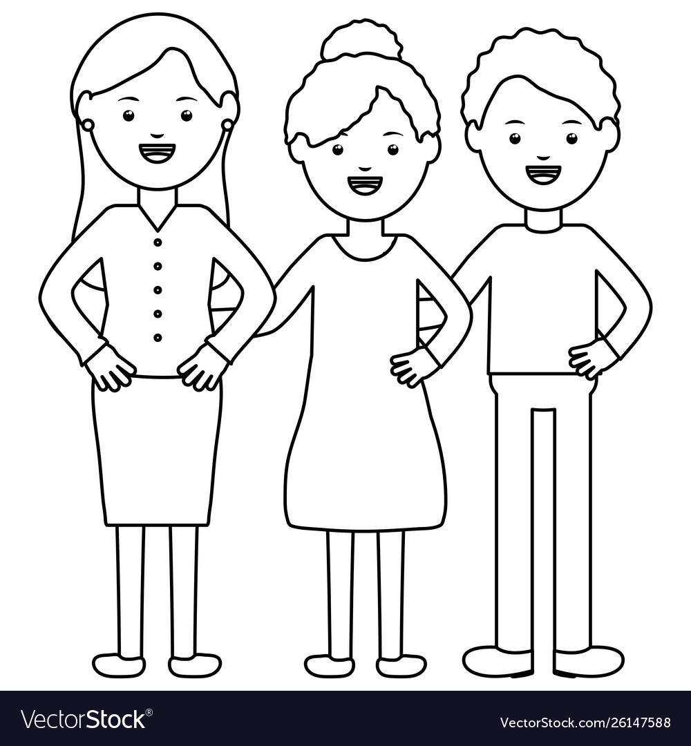 Young teachers group education characters Vector Image