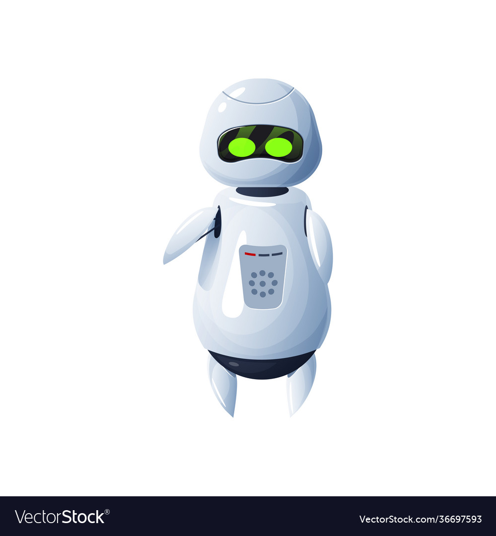 Artificial intelligence robot with eyes android vector image Artificial intelligence robot with eyes android