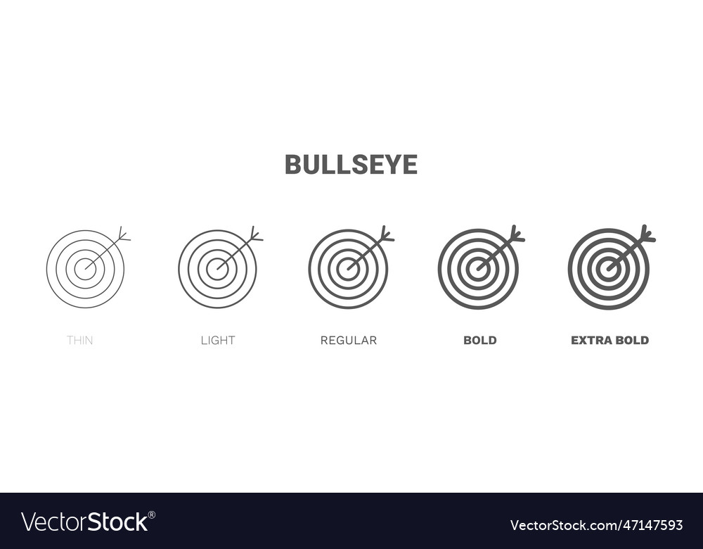 Bullseye-Symbol dünn regelmäßig fett und mehr